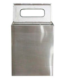 Sturdy Essentials Rectangle Sleek, Modern 40 Gallon Metal Commercial Trash Can for Commercial Spaces