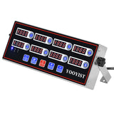 YOOYIST Kitchen Timers for Cooking – 8 Channel Commercial Kitchen Timer Restaurant Kitchen Supplies – Stainless Steel LED Technology Kitchen Timer Digital – Reminder Function, Loud Alarm, Black