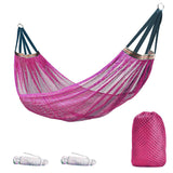 RANIT Outdoor Hammock, Super Soft and Breathable Nylon Mesh Hammock - Maximum Load of 650 LB (Pink)