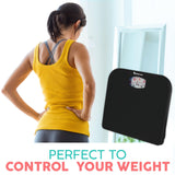 Adamson A21 Analog Scales for Body Weight - Up to 300 LB - New - Anti-Skid Rubber Surface - Large Numbers - Analog Bathroom Scale - Affordable - Durable with 20-Year Assurance - Full Black