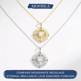 MOOSEA Moissanite Compass Necklace, Anniversary Birthday Gifts, Wife Gift