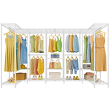 VIPEK U70 Extra Large Garment Rack Heavy Duty Clothes Rack, Freestanding Portable Closet for Bedroom Storage Wardrobe Organizer Wire Closet for Hanging Clothes, Load 1670lbs, White
