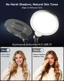 2 Packs Desk Ring Light with Stand for Video Conference