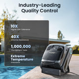 AIPER Scuba X1 Cordless Pool Robot with Powerful Suction, Double Filtration and Wireless Charging Dock, Floor/Wall/Waterline Cleaning, 185 Mins Runtime for Above & In-Ground Pools, Dark
