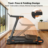 Vitalwalk Foldable Walking Pad Treadmill with Incline 20%/25% Auto, 49"x18"