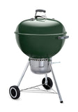 Weber Original Kettle Premium Charcoal Grill, 22-Inch, Green – Outdoor BBQ Grill with Built‑In Thermometer, Heat Control Dampers & One‑Touch™ Cleaning System