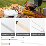 Essential Camping Utensils Set, Campers Mess Gear Kit, Portable Stainless Steel Kitchen Accessories, Must Have Car Travel Cutlery, Cookware Cooking Tools Equipment, Outdoor Survival for Men and Women