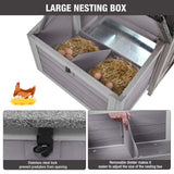 Extra Large Outdoor Wooden Chicken Coop Hen House with Waterproof Roof Nesting Box Pull Out Cleaning Tray Poultry Cage for Backyard Farm Use