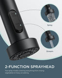 FORIOUS Touchless Kitchen Faucet Black, Smart Motion Sensor Spring Sink Faucet with Pull Down Sprayer Commercial Contemporary Hands-Free for Pot Filler, Farmhouse Camper Laundry Camper