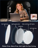 2 Packs Desk Ring Light with Stand for Video Conference