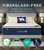 Full XL Mattress, 14 Inch Fiberglass-Free Full Mattress with Cooling Gel Memory Foam & Pocket Springs, Medium Firm for Pressure Relief, Excellent Edge Support, Motion Isolation, Back Neck Pain Relief