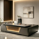 L Shaped Executive Desk with Storagek and Mechanical Combination Lock.