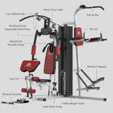 ULTRA FUEGO Multifunctional Home Gym Equipment Workout Station with Pulley System, Arm, and Leg Developer for Full Body Training (138lb Home Gym Station with Power Tower)