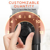 Ollygrin Conical Burr Coffee Grinder Electric, Coffee Grinder with 30 Grind Settings,Compact Burr Mill Grinder for Home Use, 2-12 Cups, Black