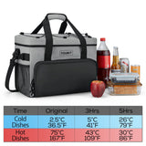 Cooler Bag 46-Can Insulated Soft Cooler Portable Cooler Bag 32L Lunch Coolers for Picnic, Beach, Work, Trip, Grey TOURIT