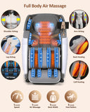 RELX Massage Chair Full Body, 20 Modes Zero Gravity SL-Track Shiatsu Massage Chair Built-in Heat System, Airbag Massage with Body Scan, Deep Yoga Stretch, Calfrest Extension and AI Control(White)