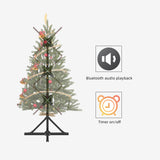 3D Splicing Holographic Display Fan 22'' 3 Pcs with Stand Set 3D Hologram Fan Led Projector Christmas Tree