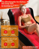 Red Light Therapy Mat for Full Body Pain Relief, 72" x 33", 1436 LEDs, 660nm Red & 850nm Near-Infrared, Bed Blanket for Home Use