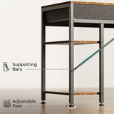 Huuger Computer Desk with 6 Drawers, Office Desk with Shelves