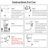 Cold Press Juicer Machines - 5.8" Wide Feed Chute, Easy To Clean, Slow Masticating Juicer Machines for Vegetable and Fruit, 300w Compact Juicers High Juice Yield