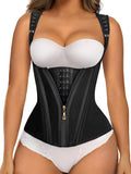 SHAPERX Waist Trainer Corset for Women Tummy Control Sport Girdle Hourglass Waist Cincher Body Shaper with Steel Boned SZ7293-Black-3XL