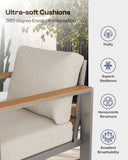 Aluminum Outdoor Patio Furniture Set with Coffee Table