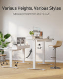 CubiCubi 60" x 30" Standing Desk with Drawers, Height Adjustable Electric Workstation