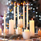 Sieral Candle Holders Bulk Taper Candlesticks Holders Set Modern Decorative Metal Candelabras for Wedding Anniversary Home Dinning Table Centerpiece Xmas Party Decor(Gold,48 Pcs)