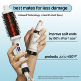 BONDIBOOST Infrared Thermal Brush, Heated Thermal Round Brush for Smooth + Shiny Hair, Dry Hair Styling for Instant Volume, Less Hair Breakage + Minimizes Snags, Frizz-Free