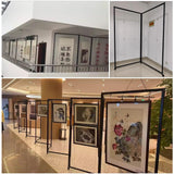 Outdoor Folding Easel Stand for Painting Exhibitions, Movable Collapsible Display Rack for Posters & Photography