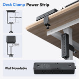 NTONPOWER Desk Clamp Power Strip 10 FT, 20W USB C Fast Charging Station