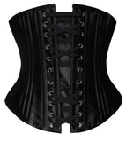 SHAPERX Women's Waist Training Corsets Underbust Heavy Duty 26 Steel Boned Hourglass Silhouette Body Shaper, SZ1908-Black-L