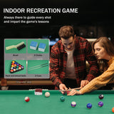 4.5Ft Foldable Pool Table, 54" Portable Folding Billiard Table for Kids and Adults, Indoor Pool Arcade Game Table with 2 Cues, 16 Balls, Triangle, 2 Chalks for Family Game Rooms (Green)