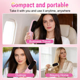 2026 Upgraded Cordless Straightening Brush with 30s Fast Heat, 4 Temperature Settings, Ionic & Ceramic Care, 4000mAh USB-C Rechargeable for Frizz-Free Styling (Beige)