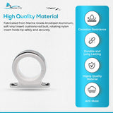 MARINE CITY Fishing Rod Storage Hanger Rack Holder, Aluminum, Strong & Durable Ideal for Boats, Vans, Cars, Marines, Hardware Accessories (Silver)