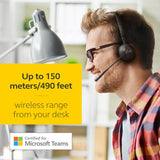 Wireless Headset, Dual-Ear – Telephone Headset with Industry-Leading Wireless Performance, Advanced Noise- Black Jabra