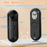 One-Touch Rechargeable Cordless Electric Can Opener, Auto-Stop Smooth-Edge Lid Cutter, Hands-Free Gadget Fits Food, Pet & Soda Cans – for Seniors & Arthritis (Black)