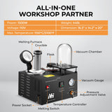 Newhai 3-in-1 Vacuum Casting Machine, 1500W, Extraction & Suction &Melting