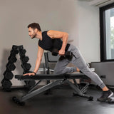 RitFit Adjustable/Foldable Utility Weight Bench for Home Gym, Weightlifting and Strength Training - Bonus Workout Poster with 35 Total Body Exercises