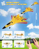 ANTSIR F22 Raptor RC Airplane, Durable Foam Remote Control Jet with Gyro & LED Lights, 2 Rechargeable Batteries, 2.4GHz RC Glider Toy Gift for Kids Boys Girls Adults