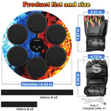 Music Boxing Machine with Boxing Gloves - Wall Mounted Punching Machine for Adults & Kids, 9-Speed Punch Game, Wall Boxing Punching Pad, Upgrade Gifts for Boys Age 6+ (Ice-Fire)