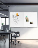 60"X 48" Large Magnetic Dry Erase Whiteboard, Wall Hanging Board with 4 Pens & 1 Dry Erasers & 6 Magnets, Sliver Aluminum Frame White Mifuro