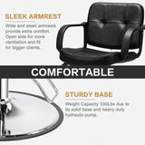OmySalon Salon Chair for Hair Stylist, Hydraulic Barber Chair Heavy Duty, Styling Hairdressing Beauty Shampoo Equipment