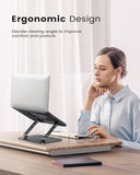 Laptop Stand, Adjustable Laptop Stand for Desk, Aluminum Computer Stand Portable Laptop Riser
