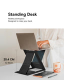 Folding Laptop Stand Lap Desk, Portable & Mini Computer Stand Laptop Desk for Travel and Home Office, Ergonomic Design, Black MOFT