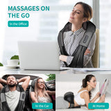 Neck and Back Massager with Soothing Heat, Electric Deep Tissue 3D Kneading Massage Pillow for Shoulder Nekteck