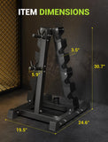 YOLEO 5-Tier A-Frame Dumbbell Rack Stand, Heavy-Duty 3-in-1 Weight Rack for Dumbbells, Barbells & Plates, 1100LBS Capacity, 19.5"x24.6"x30.7" (Rack Only)