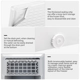 Kismile 7.0 Cubic Feet Chest Freezer with Removable Baskets Free Standing Top Open Door Compact Freezer (7.0 Cu.Ft, White)