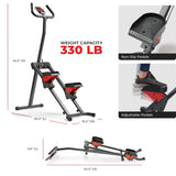Sunny Health & Fitness Smart Foldable Cardio Stair Stepper, Vertical Climber Exercise Machine for Home Workout, Extended Step Range, 330 lbs. Max Weight, Connection w/Free SunnyFit App – SF-S024035