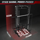 RitFit Smith Machine Power Rack with LAT-Pull Down System